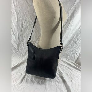 Genuine vintage COACH black leather Legacy slim shoulder bag adjustable